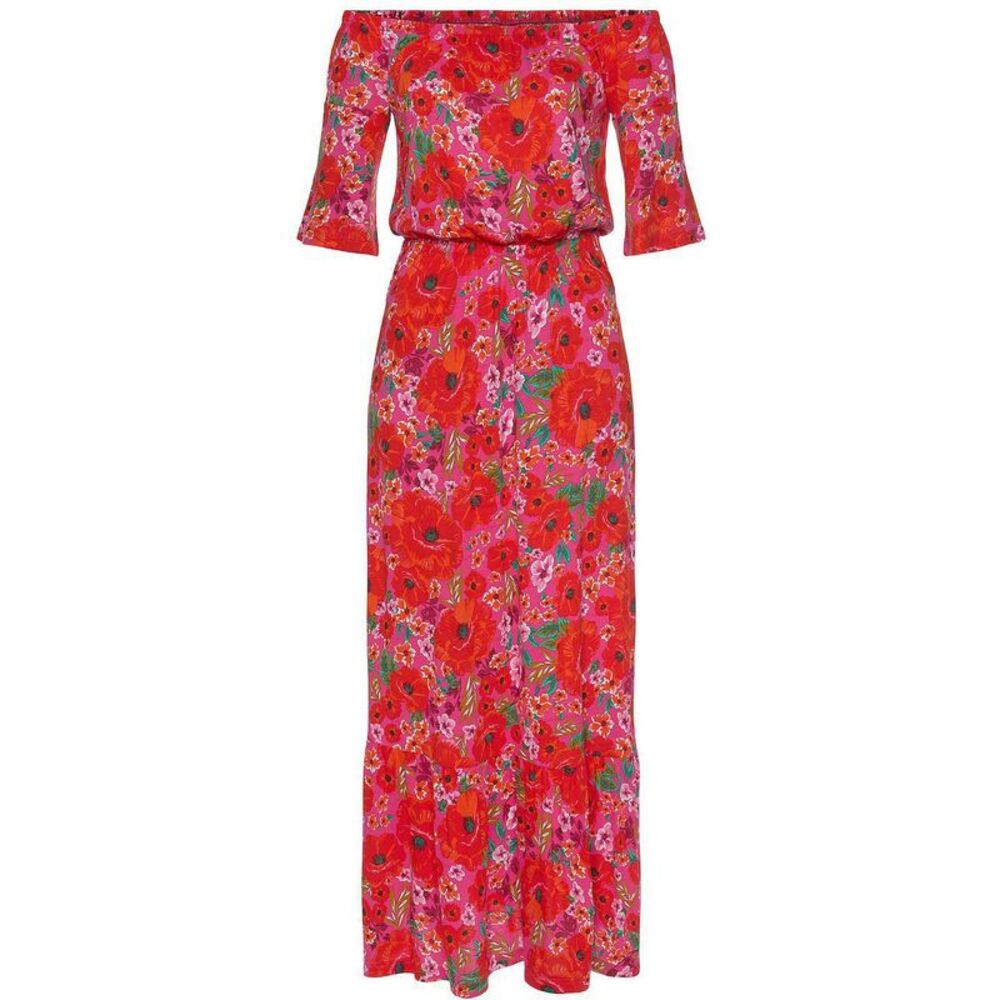 LASCANA Womens Floral Off-Shoulder Maxi Dress, NWT